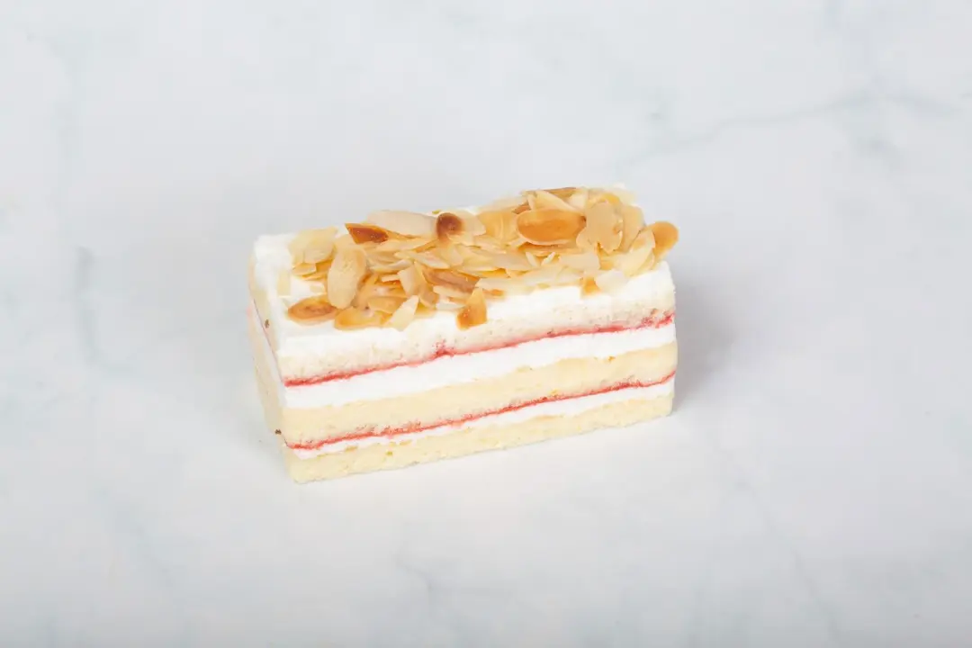 A Piece of Rectangular Vanilla Cake