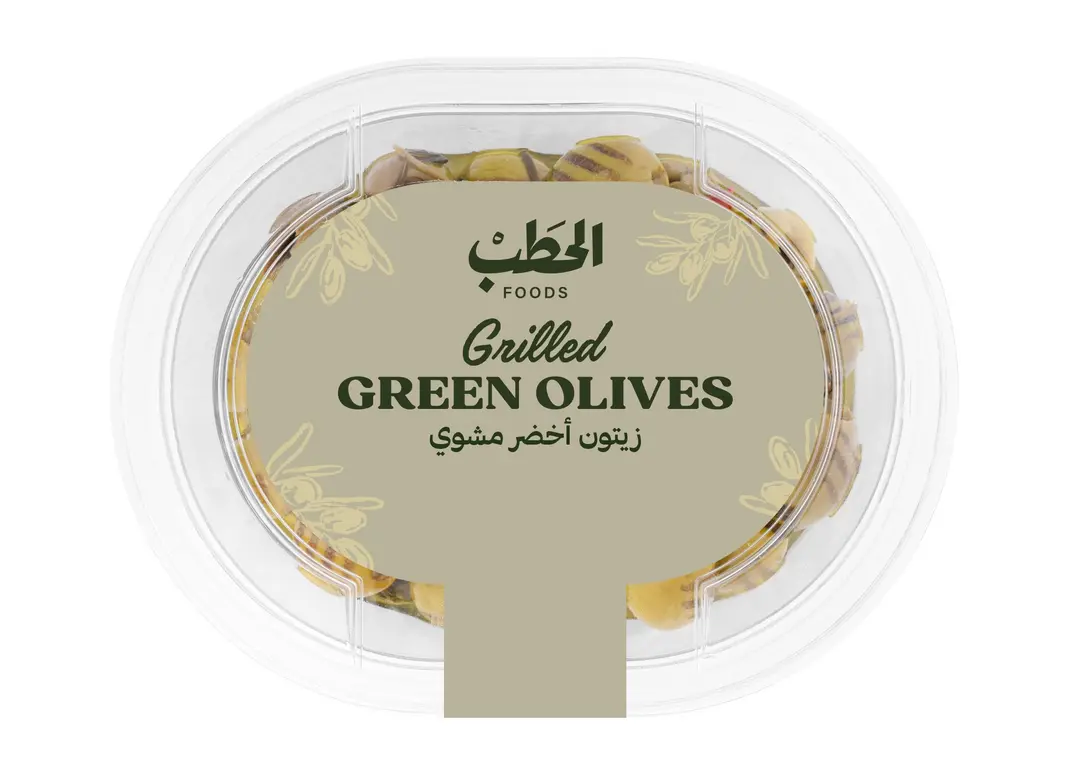 الحطب زيتون أخضر مشوي200جم