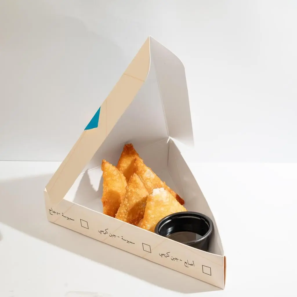 Feta Cheese Samosa Triangle with Shera Sauce