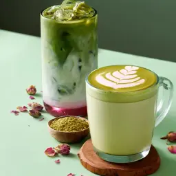 ايس ماتشا لاتيه روز