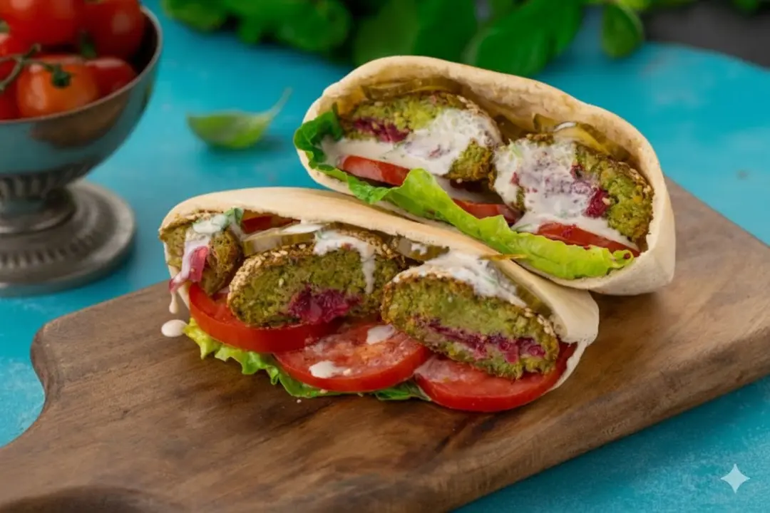 Arabic Stuffed Falafel Sandwich
