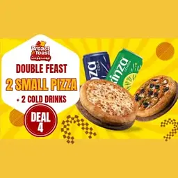 2 بيتزا صغيرة مع مشروب بارد