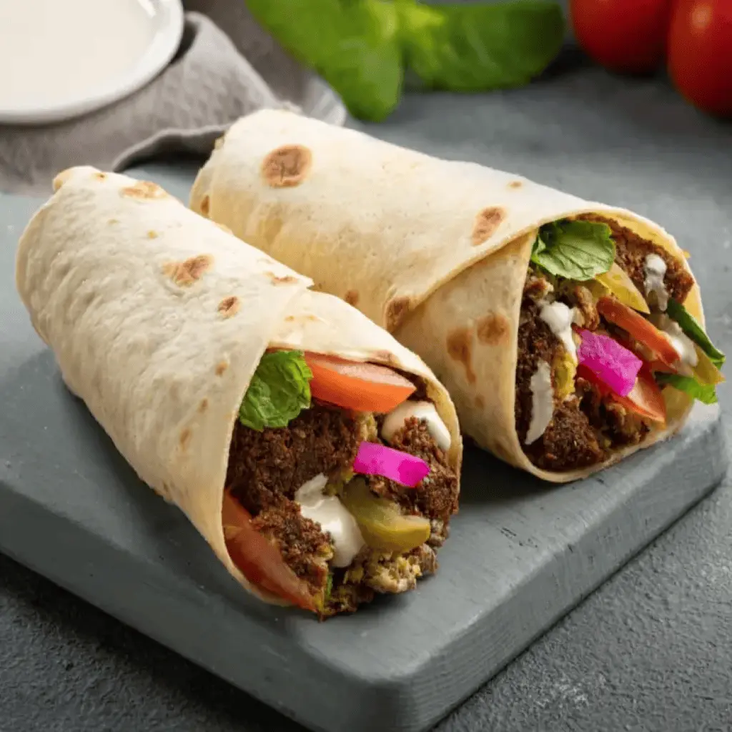 Falafel and Egg Sandwich