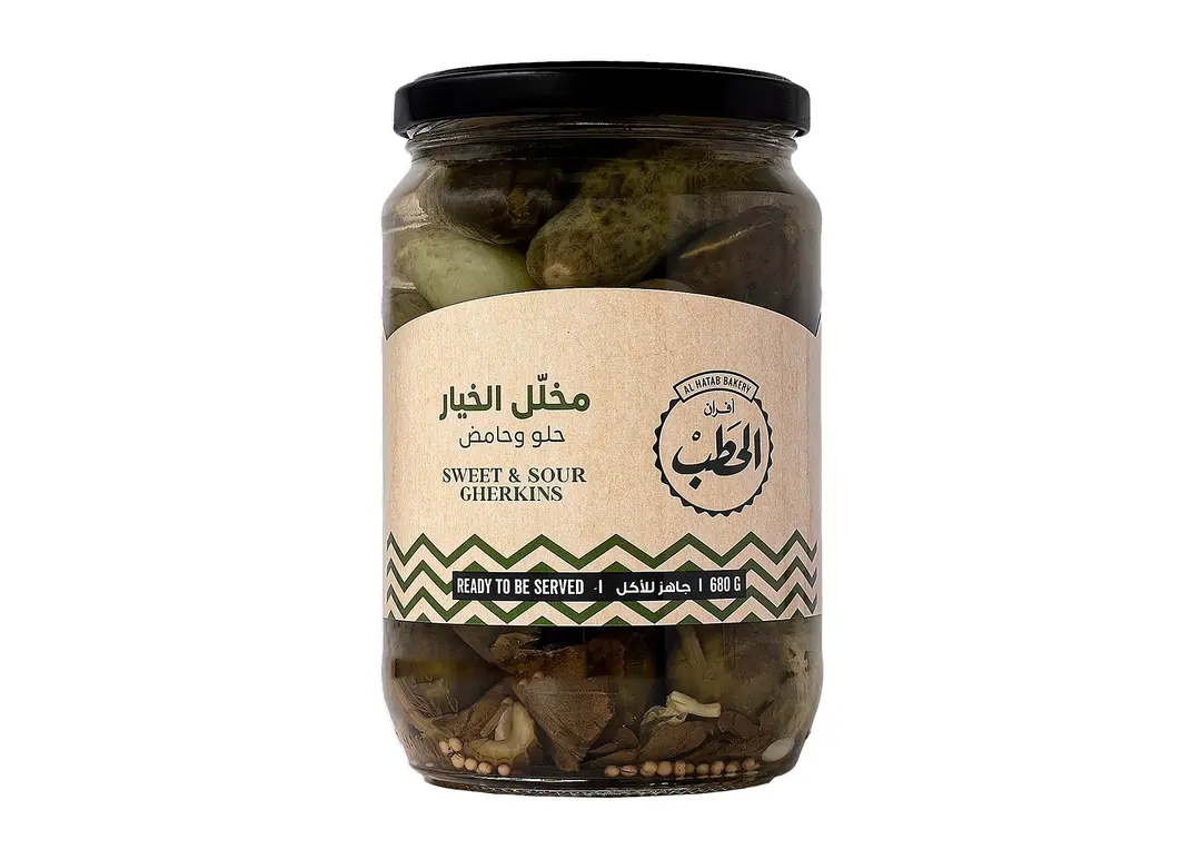 الحطب مخلل خيار حلو و حامض 680جم