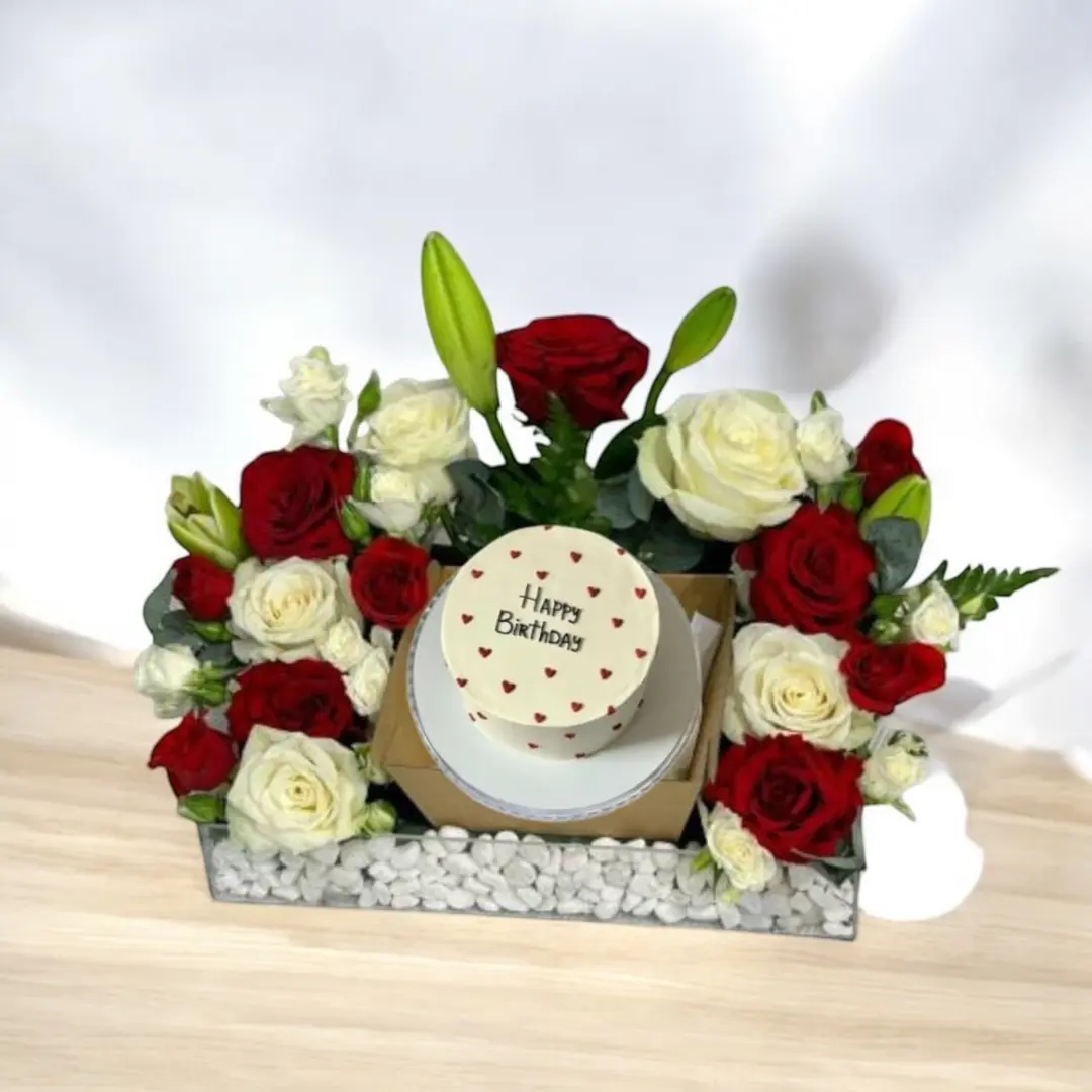Acrylic with cake