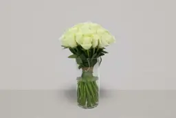 Vase with white roses