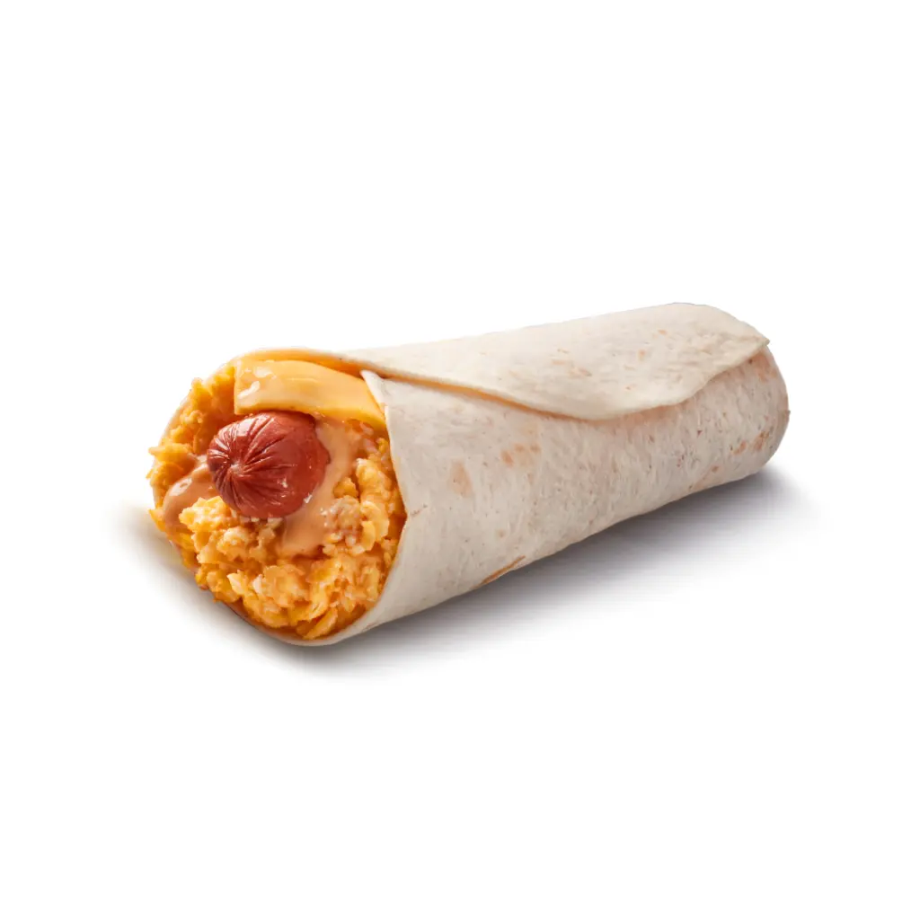 Egg and Hotdog Wrap Sandwich