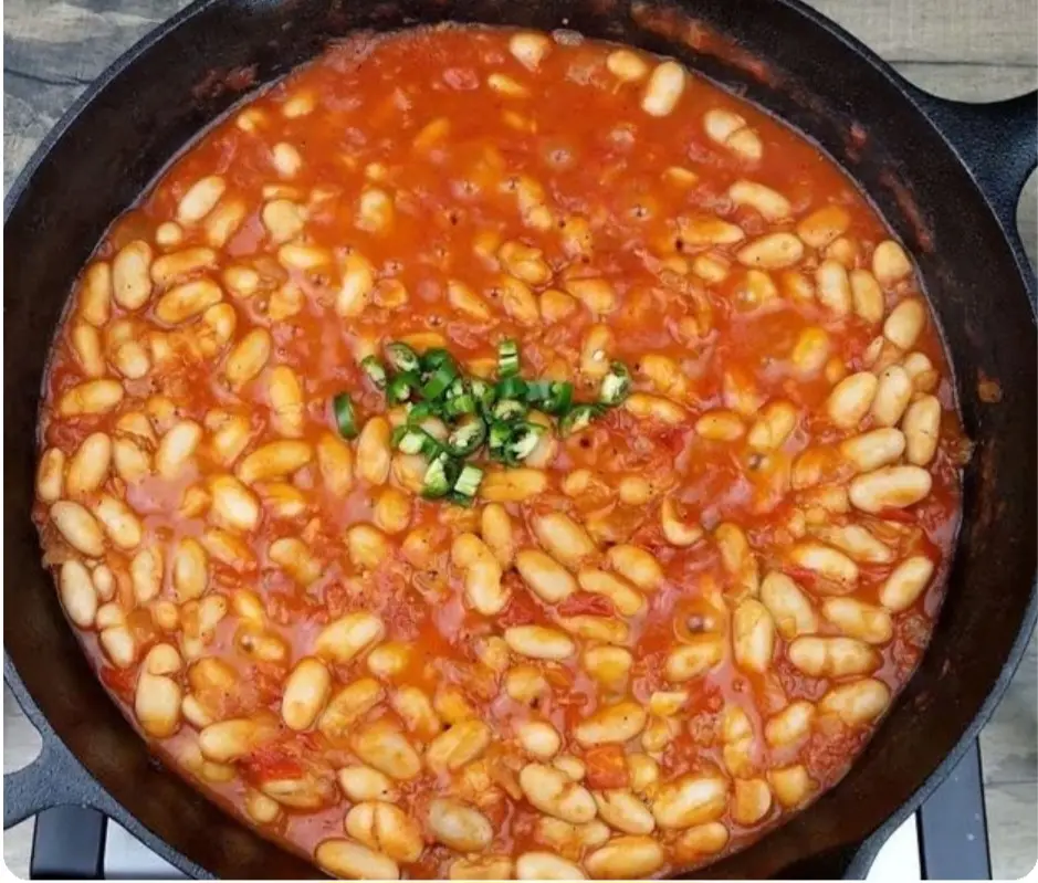 Beans with Egg Plate