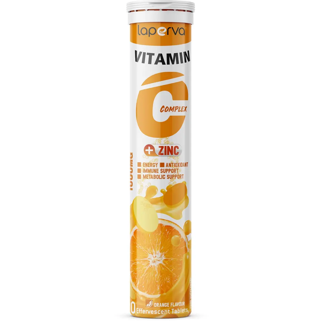 Laperva Vitamin C Complex Plus Zinc 20 Effervescent Tablets Orange