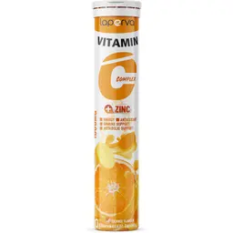Laperva Vitamin C Complex Plus Zinc 20 Effervescent Tablets Orange