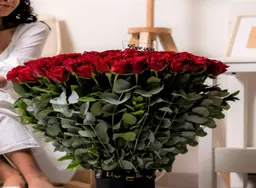 Share Love Leather Vase 100 roses