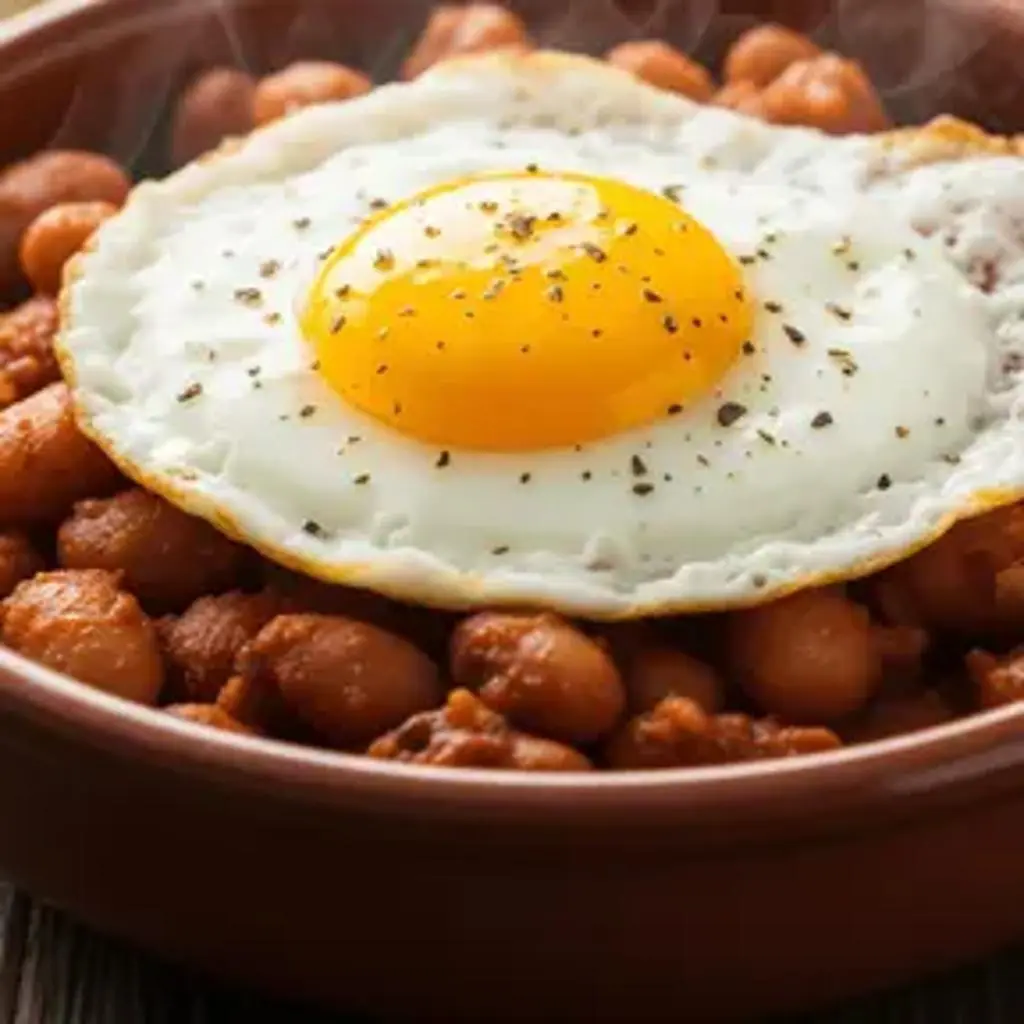 Beans with Egg Dish
