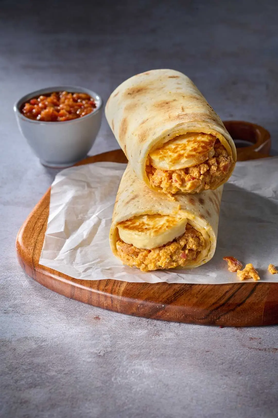 Scrambled Eggs with Shakshuka Wrap