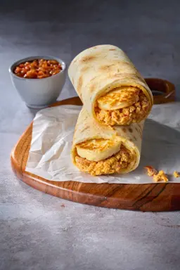 Scrambled Eggs with Shakshuka Wrap