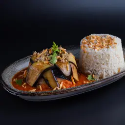 مسقعة باذنجان مع الارز