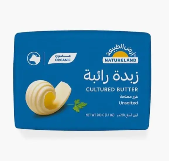 زبدة رائبة غير مملحة ٢٠٠جم عضوى