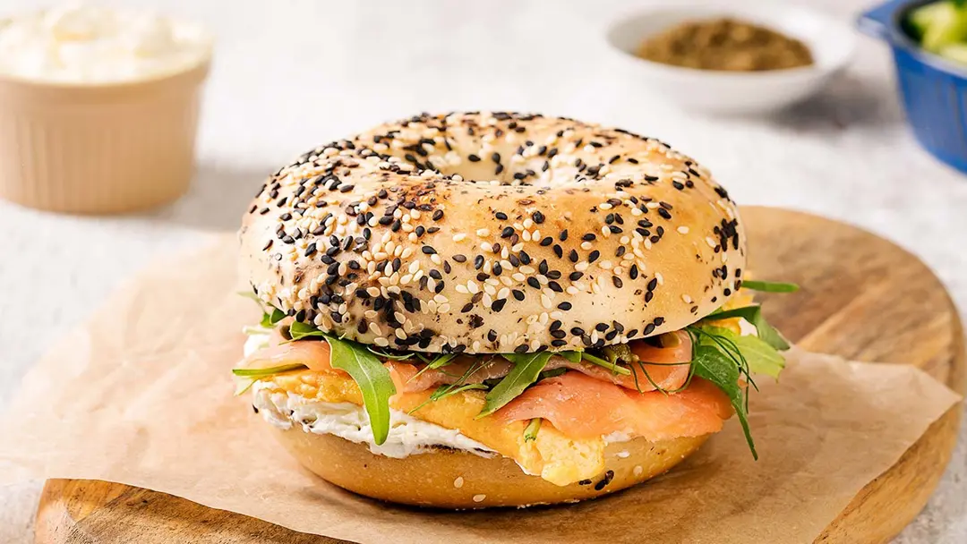 Salmon Deluxe Bagel