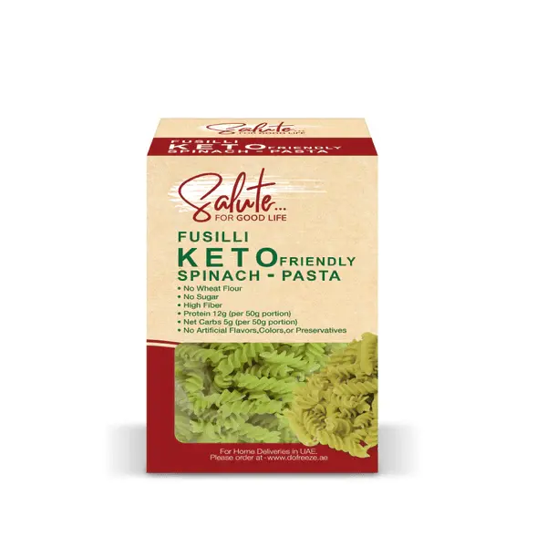 Keto Spinach Fusilli Pasta - Salute