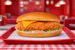Flat chicken burger