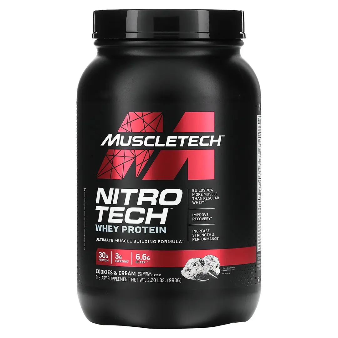 Muscletech Nitro Tech Whey Protein Cookies and Cream 2 LB