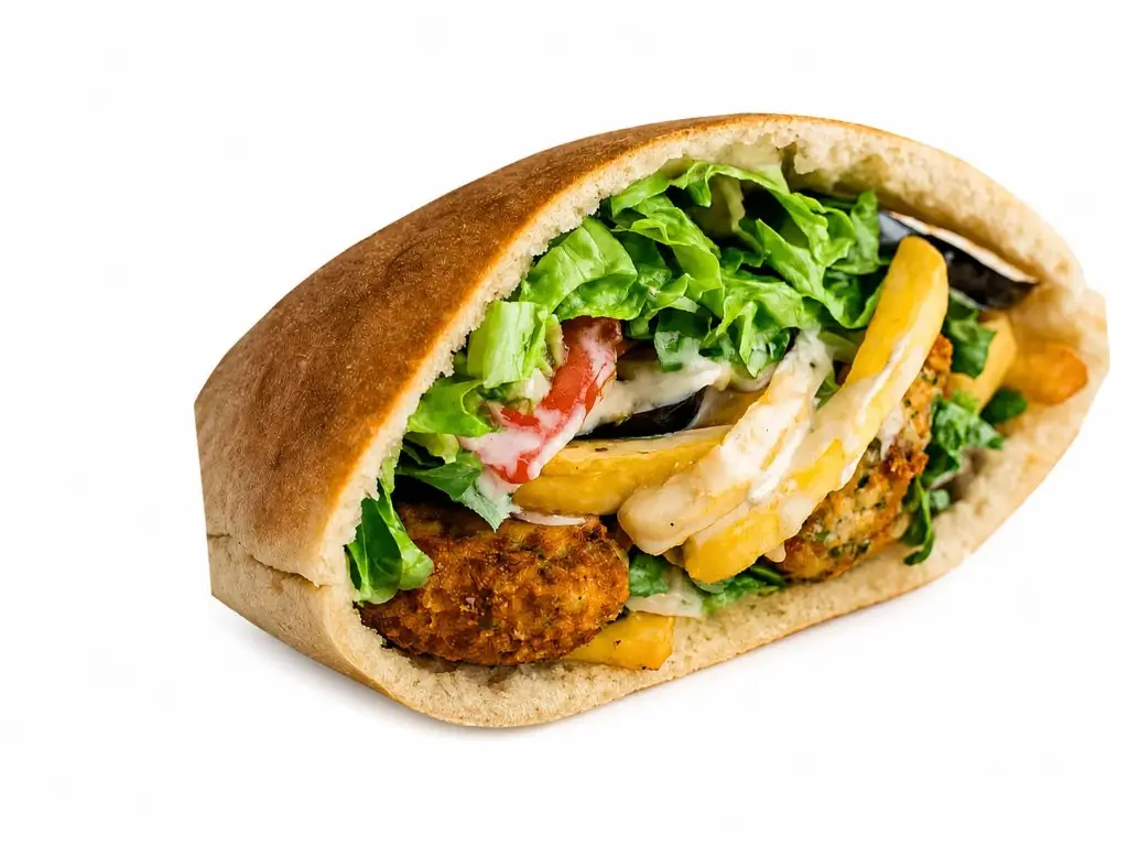 Falafel Sandwich Arabic Bread