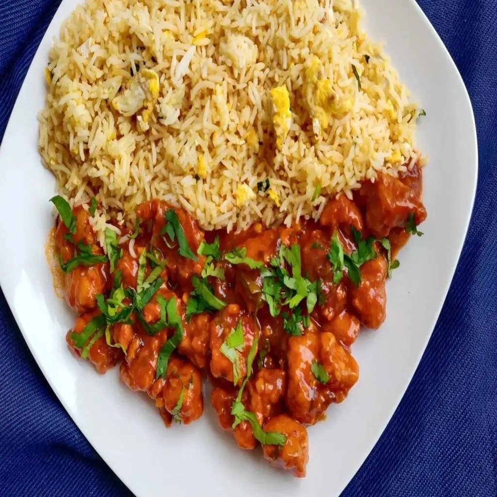 Chicken Manchurian with Fried Rice