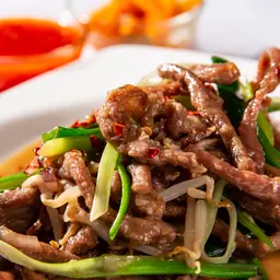 Slices of Meat W Green Onions