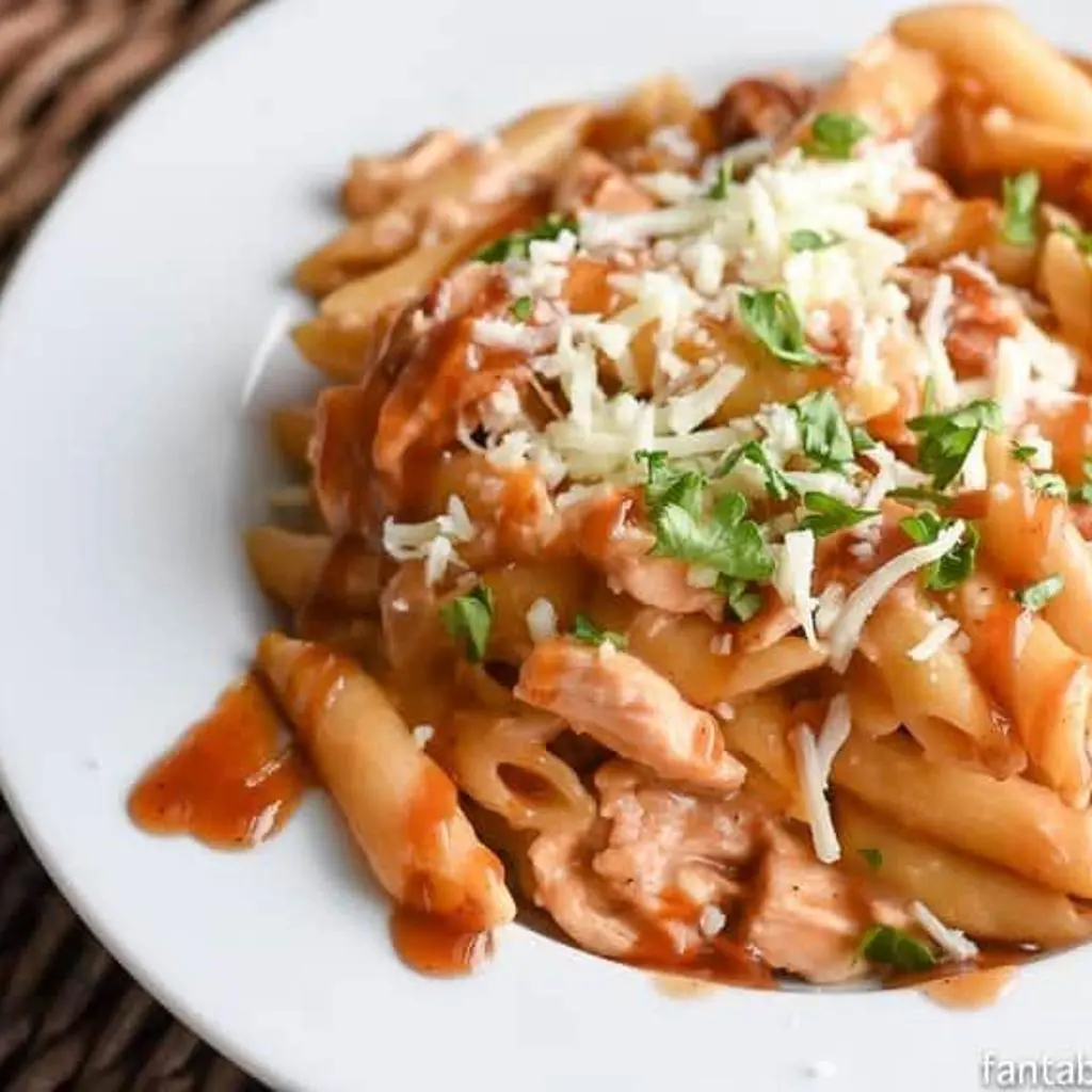 Penne Pasta with BBQ Sauce
