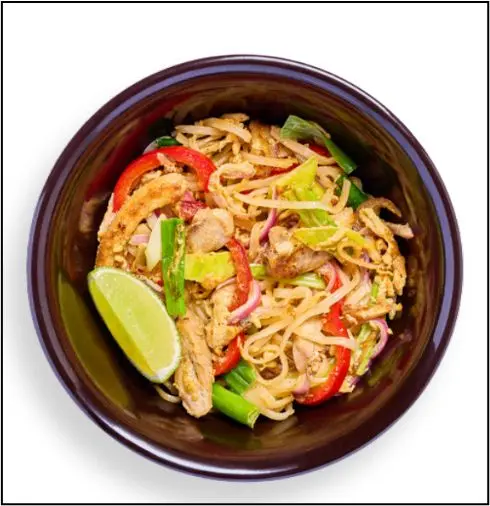 mini chicken pad thai