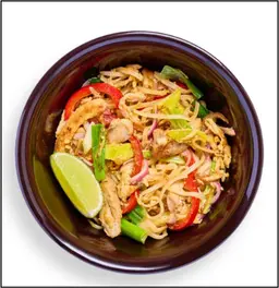 mini chicken pad thai