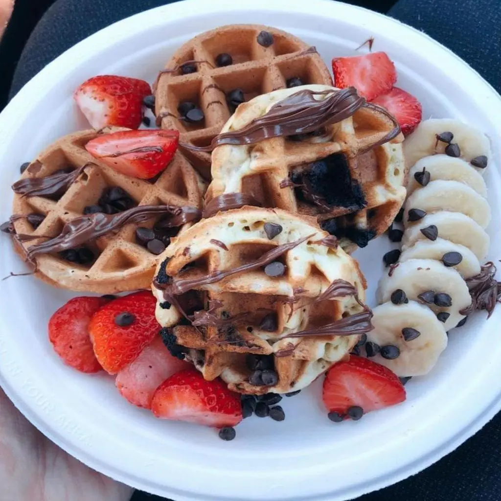 Belgian Chocolate Fruit Waffle