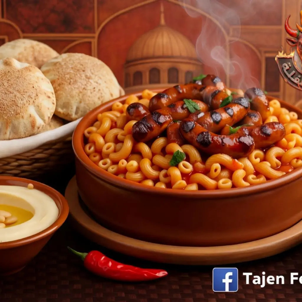 طاجن مكرونة بالسجق