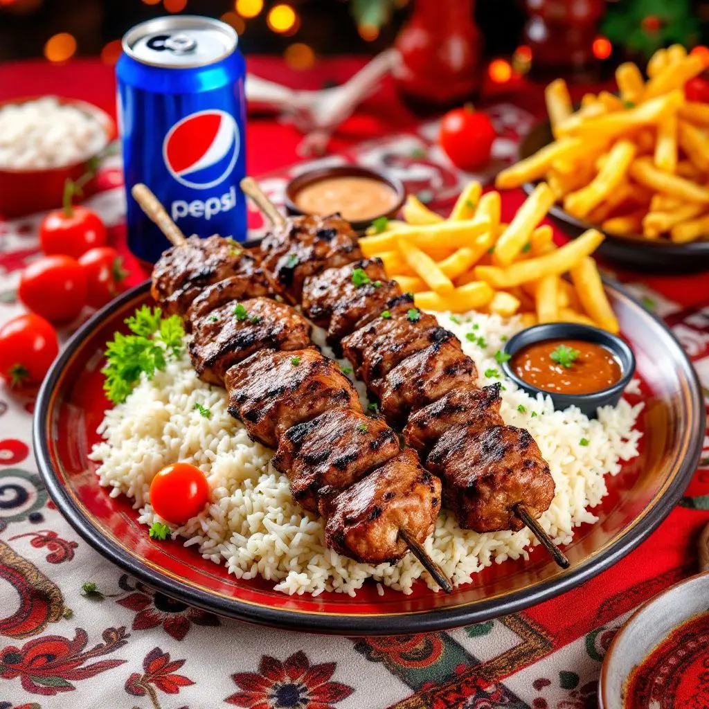 Lamb kebab combo