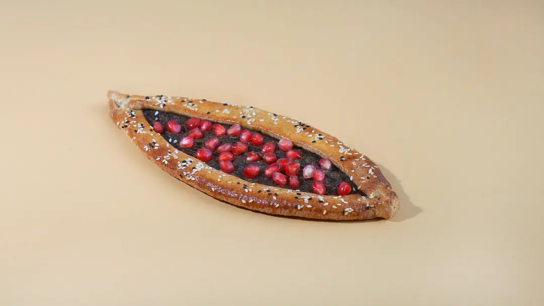 Pomegranate Spinach Mankousha - Brown Flour