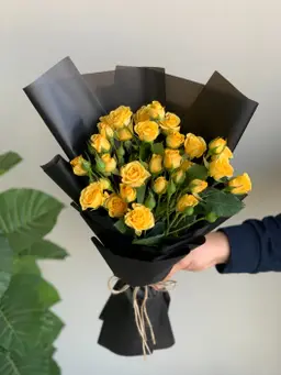 Yellow baby rose bouquet