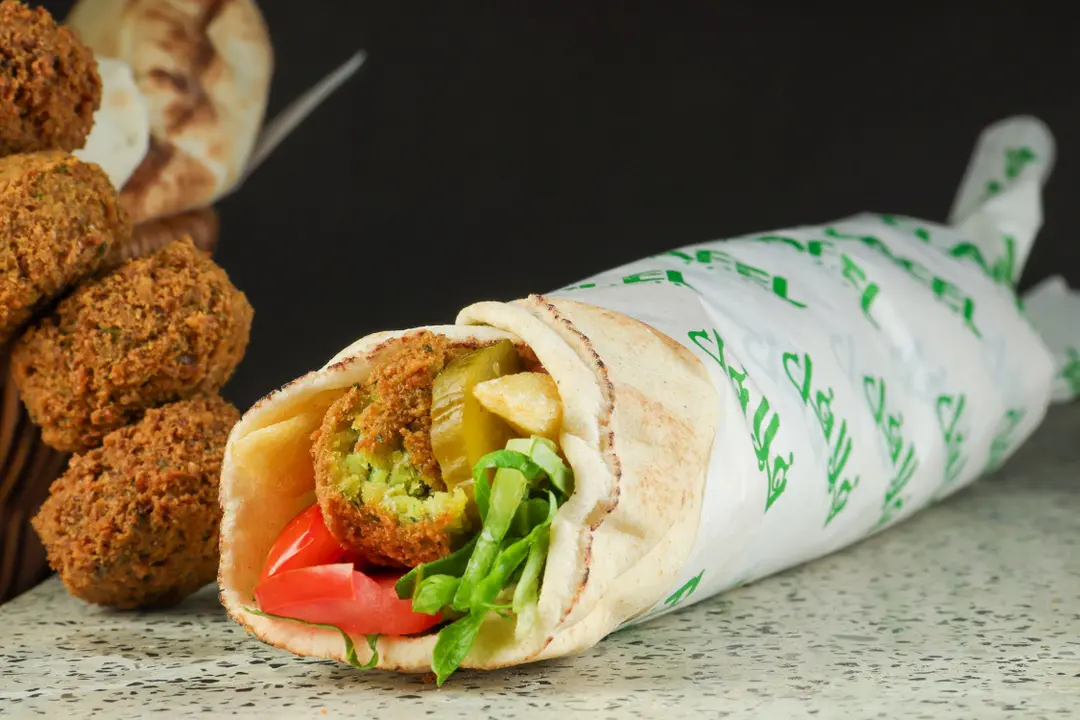Plain falafel sandwich
