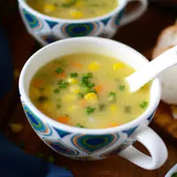 شوربة الذرة الحلوة بالخضار