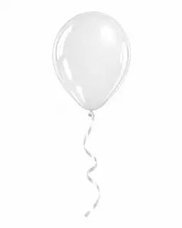 White Helium Balloon