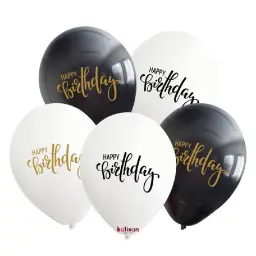 Black And White Birthday Balloon