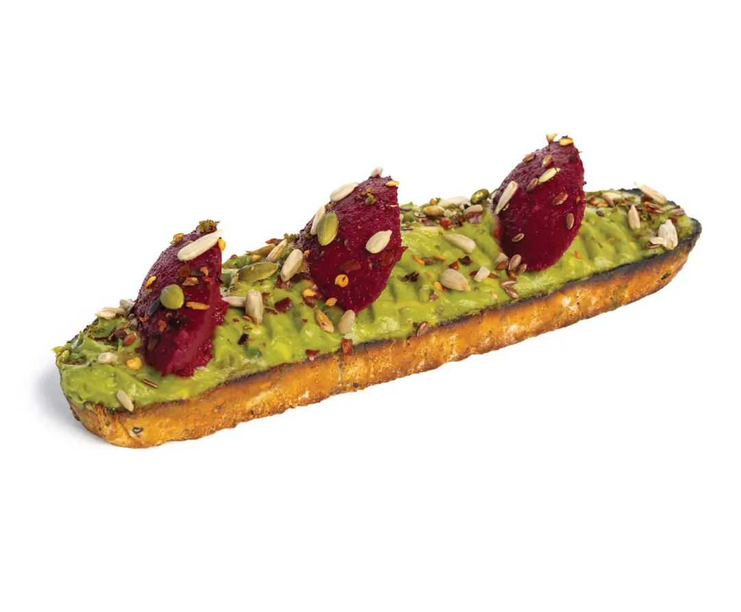 Beetroot Hummus Toast