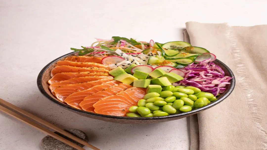 Salmon Aburi Poke Bowl