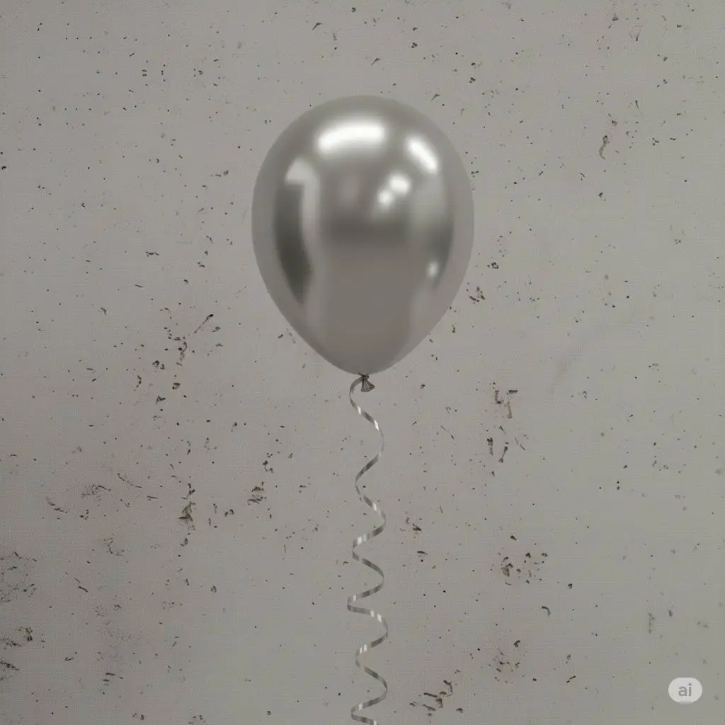 Silver Helium Balloon