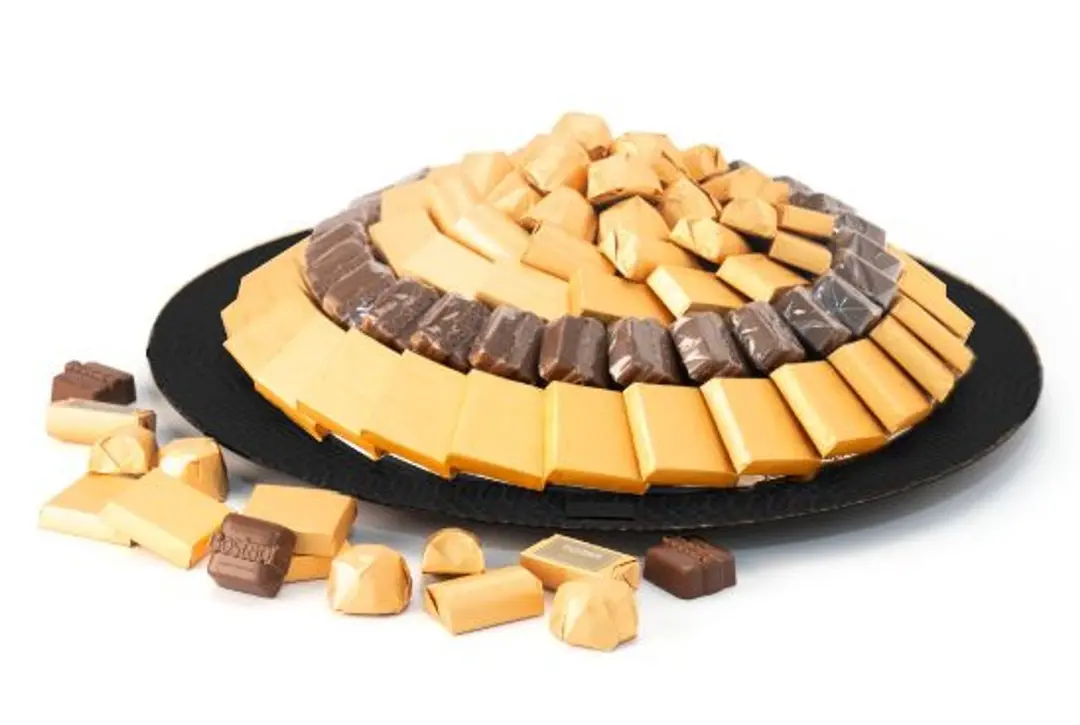 Black Large Round Chocolate Tray