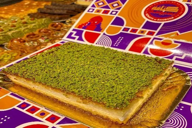 بسبوسه تركى بالقشطه