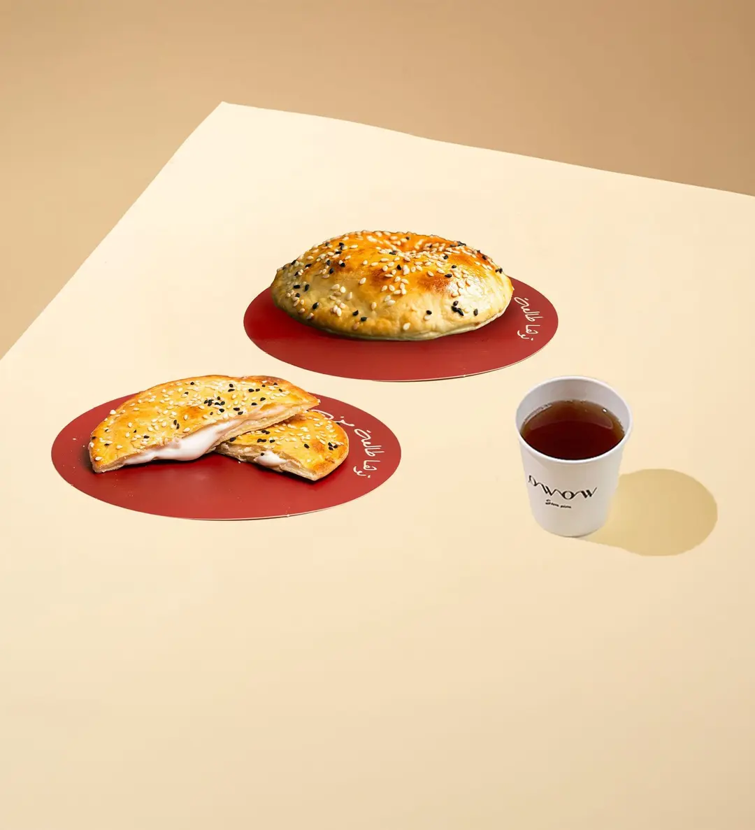 Liquid cheese, eggs, and a cup of tea