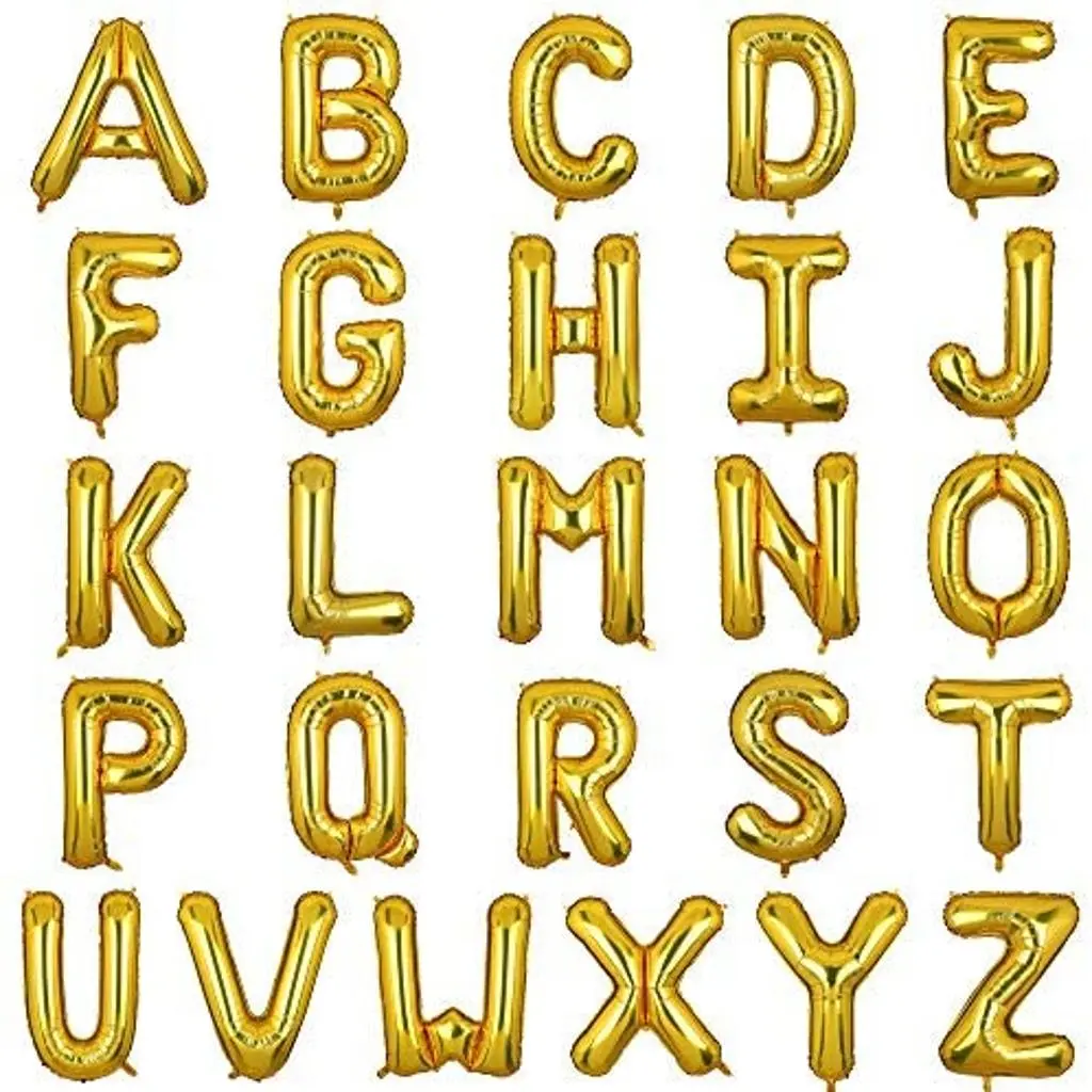Gold Letters Helium Balloon