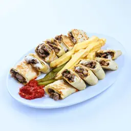 شاورما عربي لحمة مع جبنة (صحن)