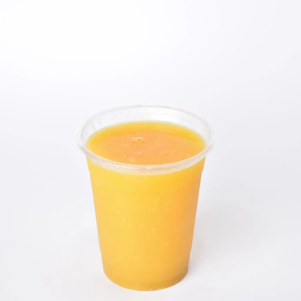 Orange Juice with Cut Strawberry