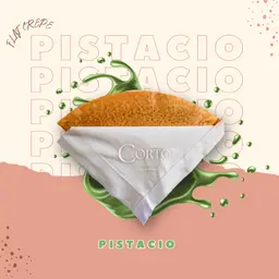 Flat Crunchy Crepe with Pistacho Sauce