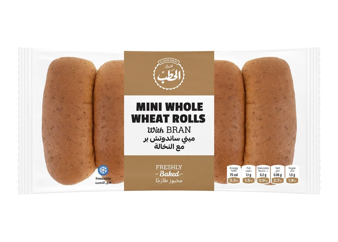ALHATAB W.WHEAT SANDWICH ROLLS MINI 150G
